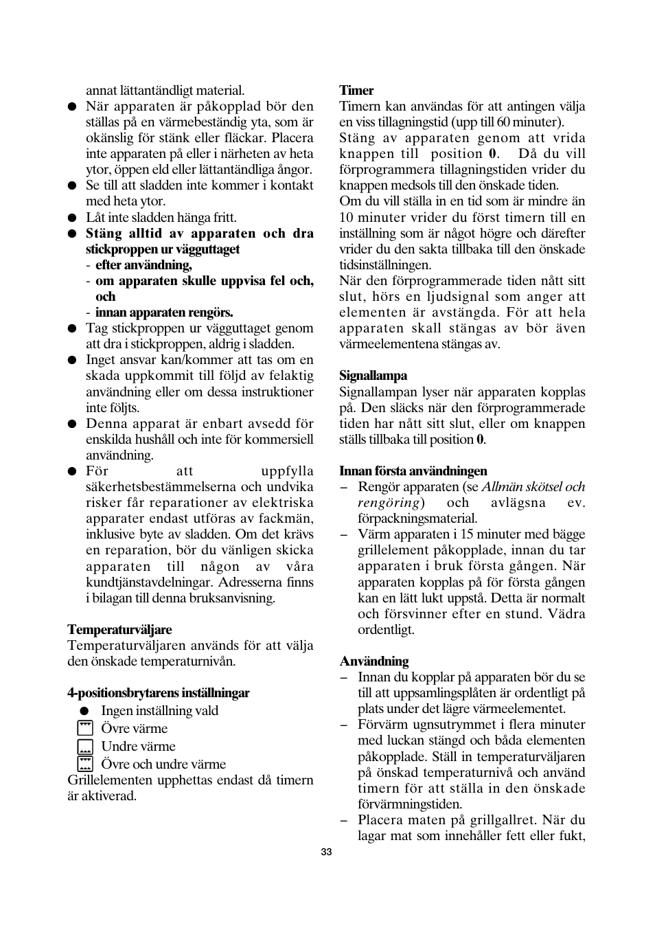 SEVERIN TO 2034 User Manual | Page 33 / 54