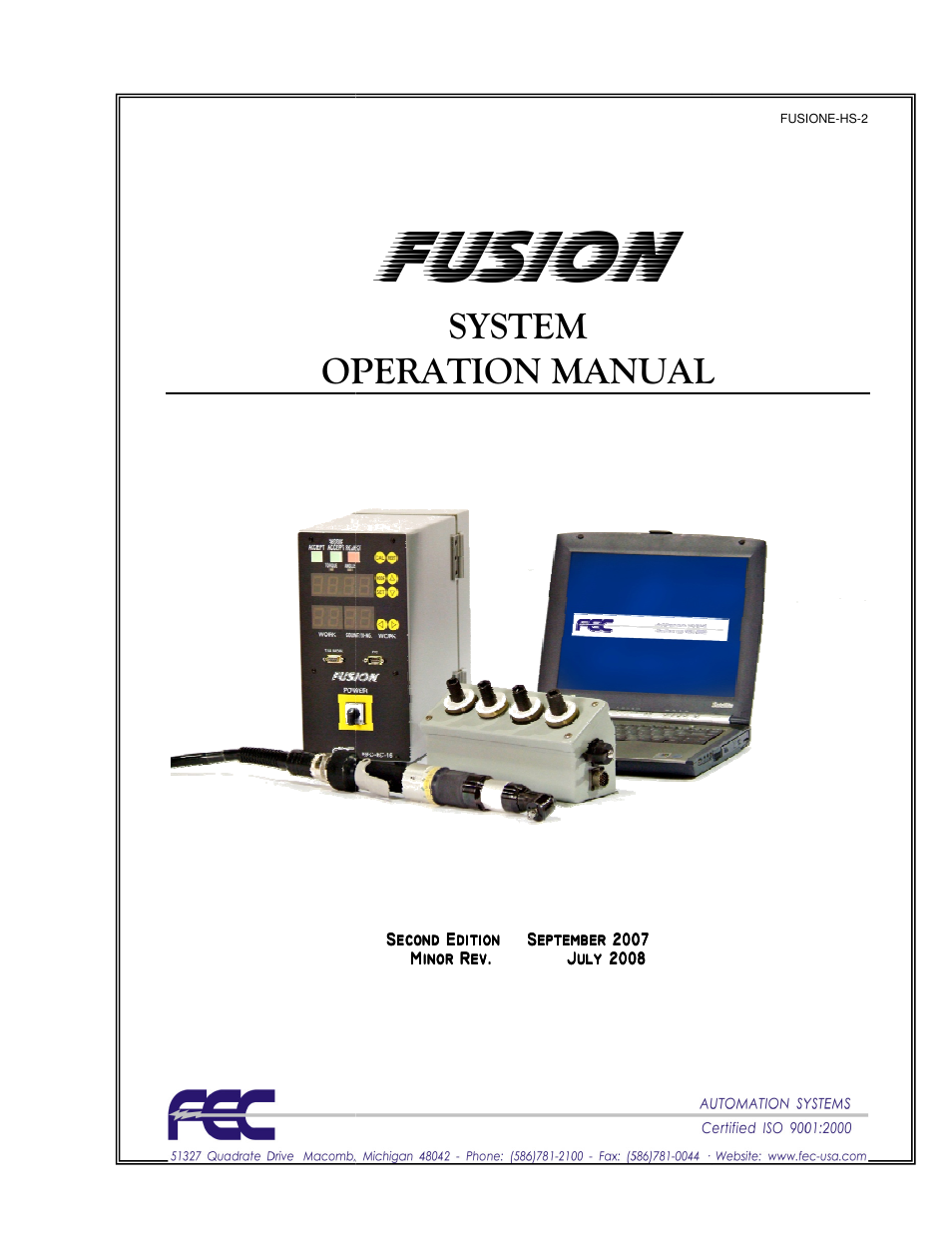 FEC FUSIONE-HS-2 User Manual | 183 pages