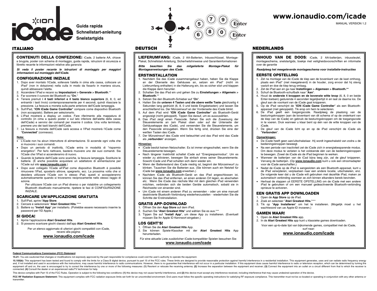 Enter | ION Audio iCade User Manual | Page 2 / 2