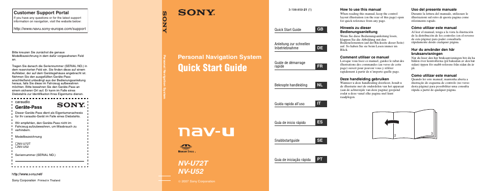 Sony NV-U72TW User Manual | 116 pages