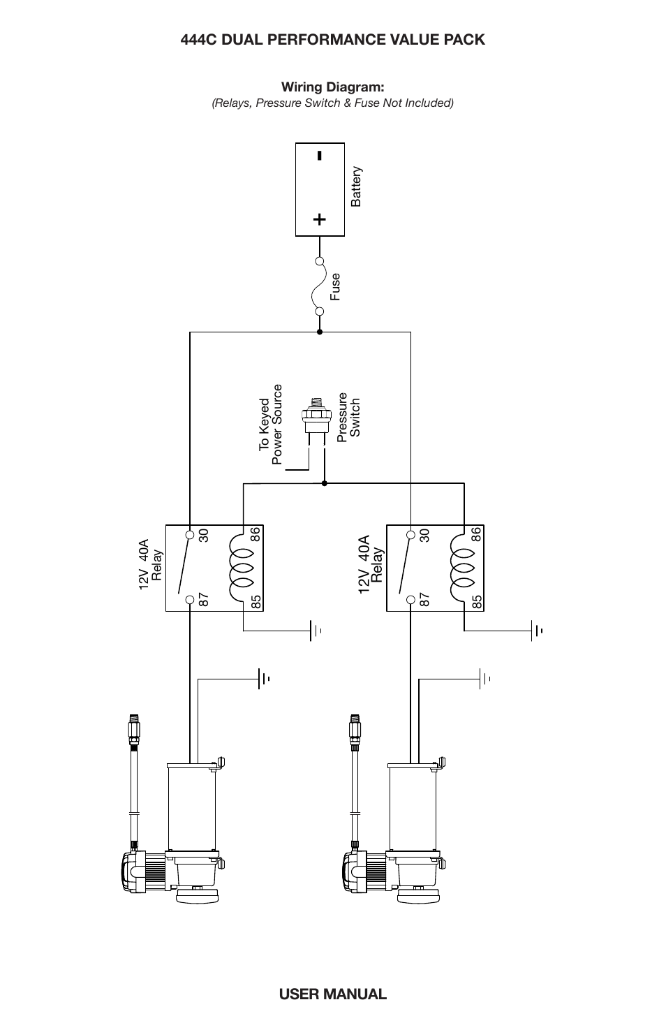 Dual “c” model compressor wiring diagram | VIAIR 444C Dual User Manual | Page 7 / 8