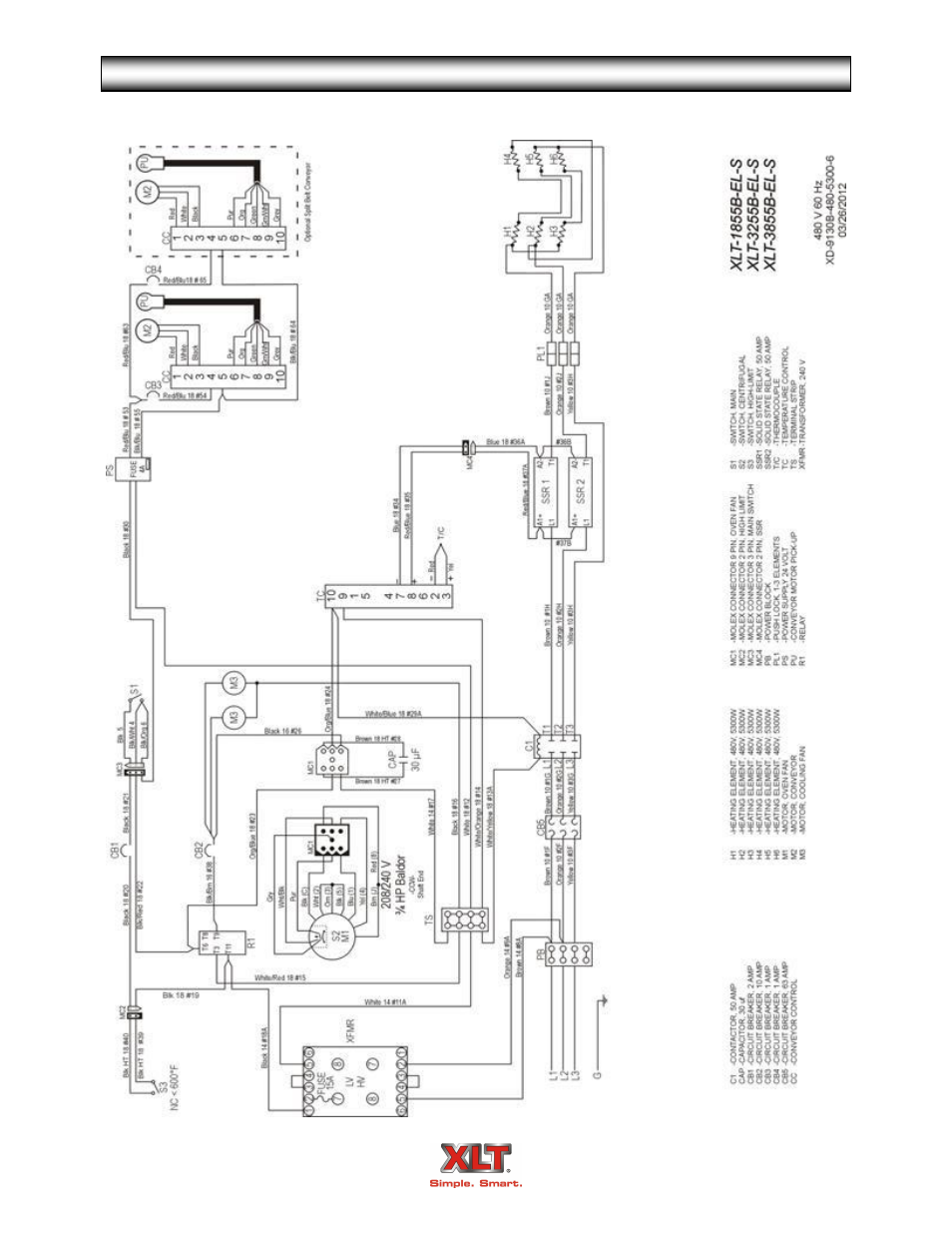 Oven schematic - standard | XLT XD-9005A User Manual | Page 88 / 100