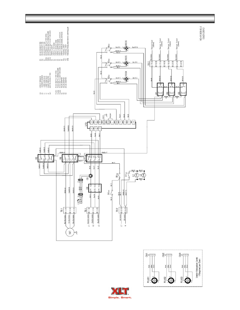 Hood schematic - standard w/vfd | XLT XD-9007A (ELEC Oven Version – B1, AVI Hood Version – B) User Manual | Page 53 / 56