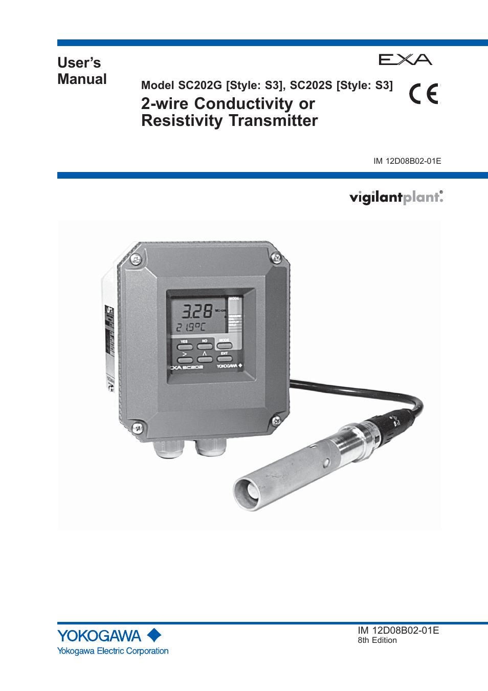 Yokogawa EXA SC202 2-Wire Conductivity Transmitter/Analyzer User Manual | 113 pages