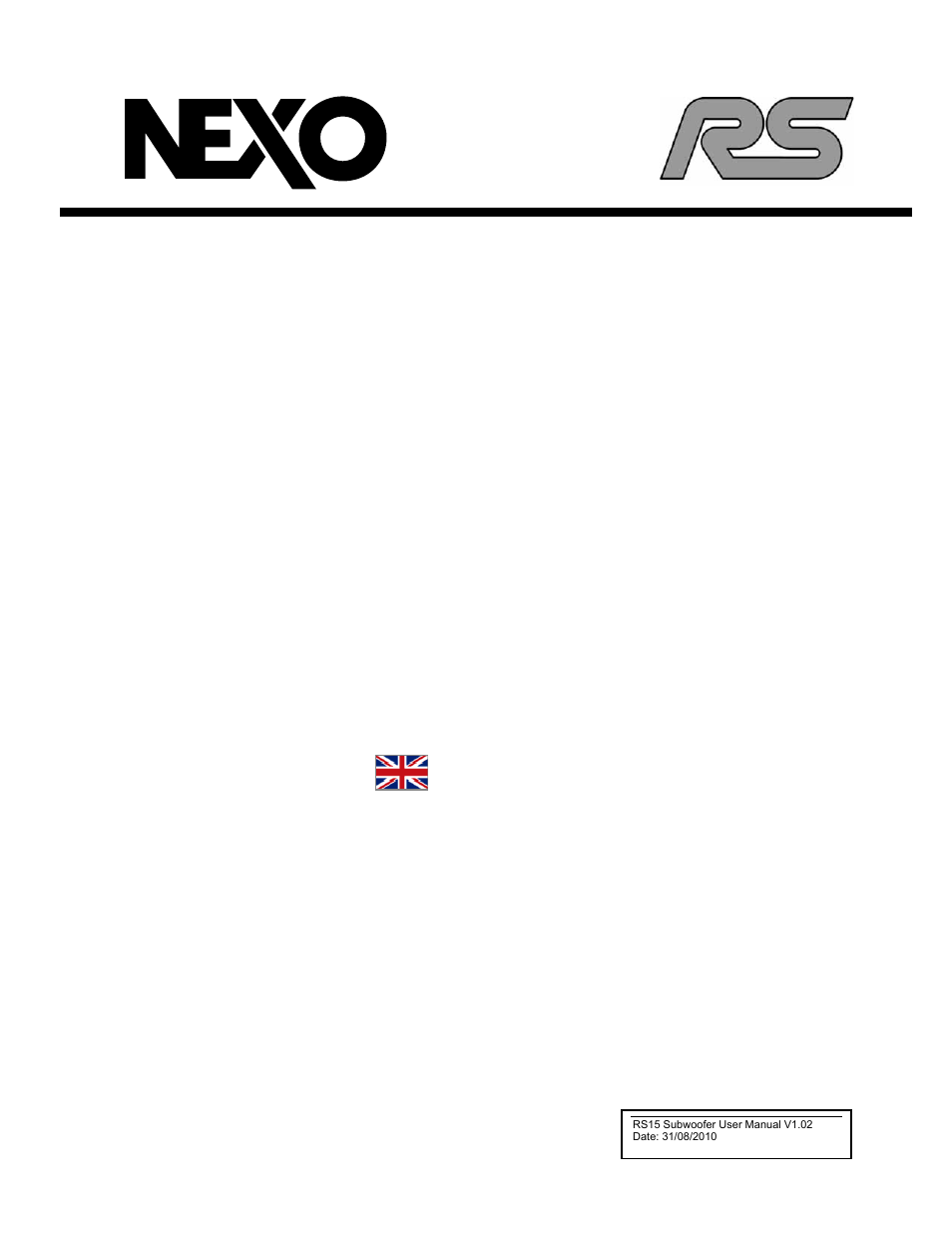 Nexo RS User Manual | 58 pages