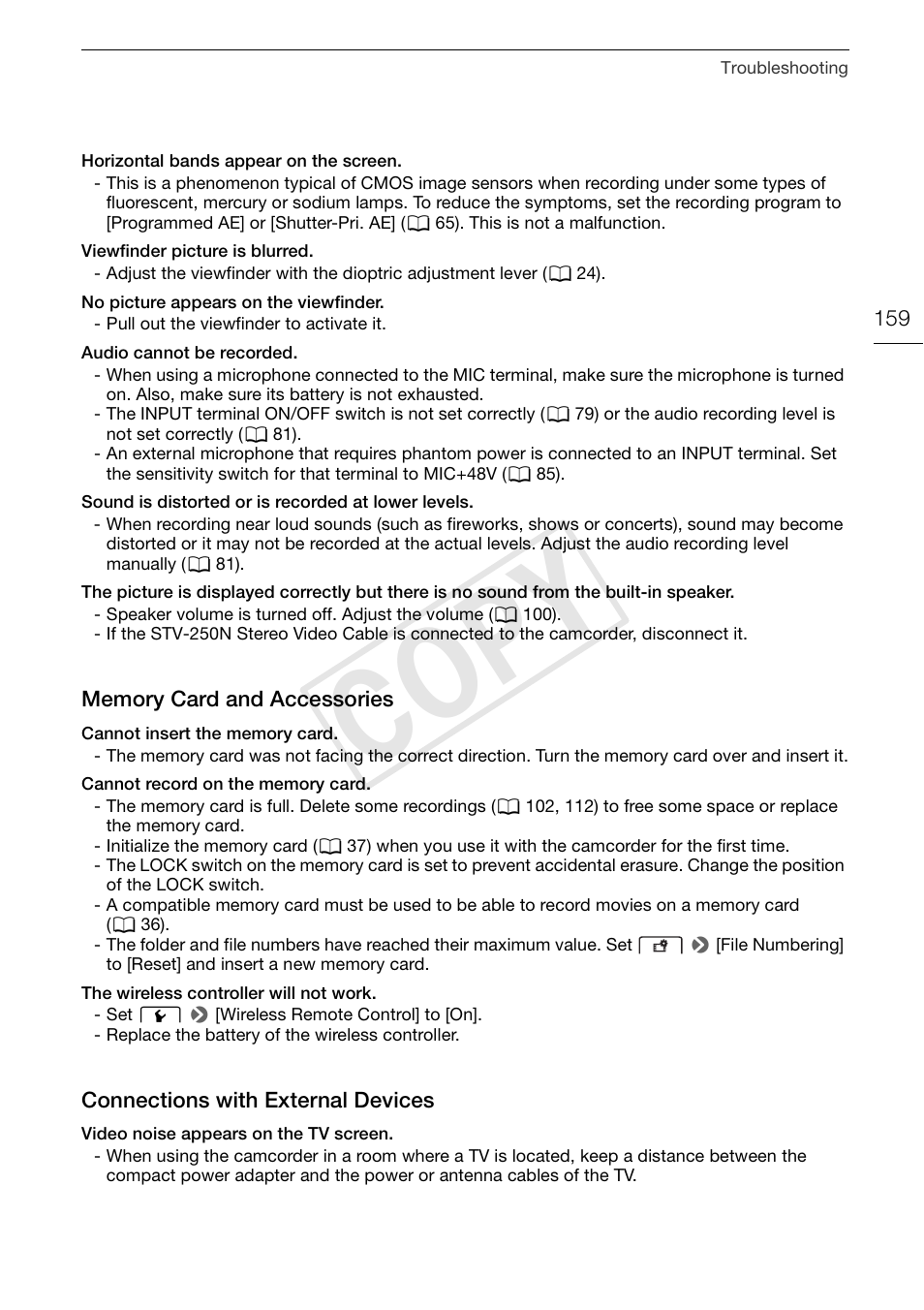 Cop y | Canon XA20 User Manual | Page 159 / 184