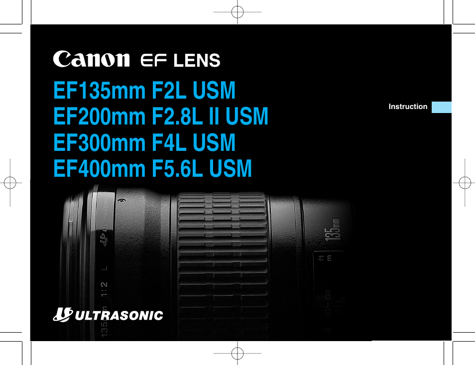 Canon EF 200mm f2.8L II USM User Manual | 12 pages