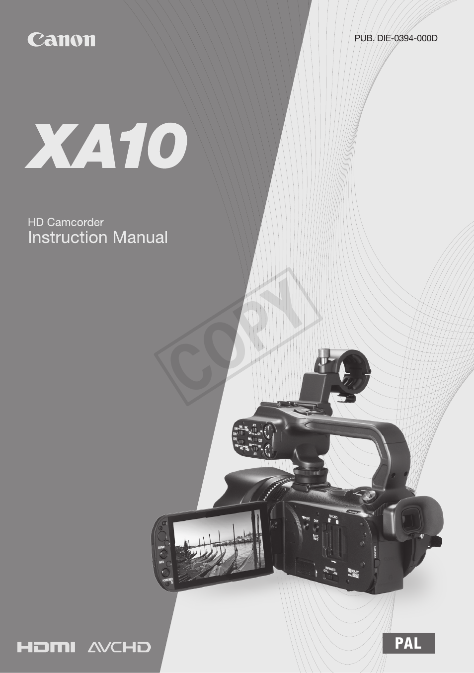Canon XA10 User Manual | 187 pages
