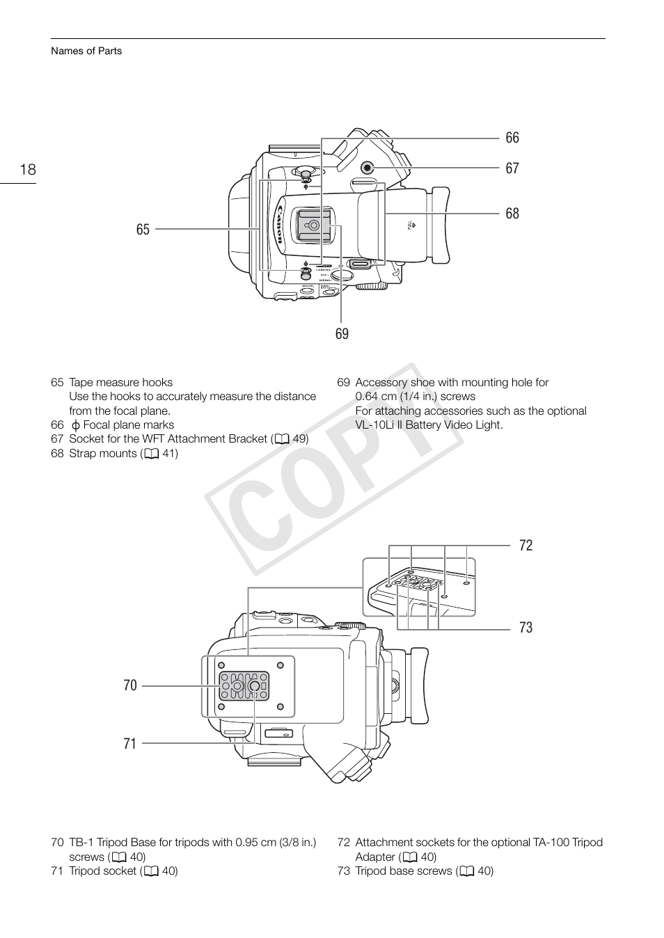 Cop y | Canon EOS C300 PL User Manual | Page 18 / 194