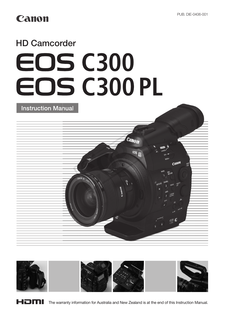 Canon EOS C300 PL User Manual | 186 pages