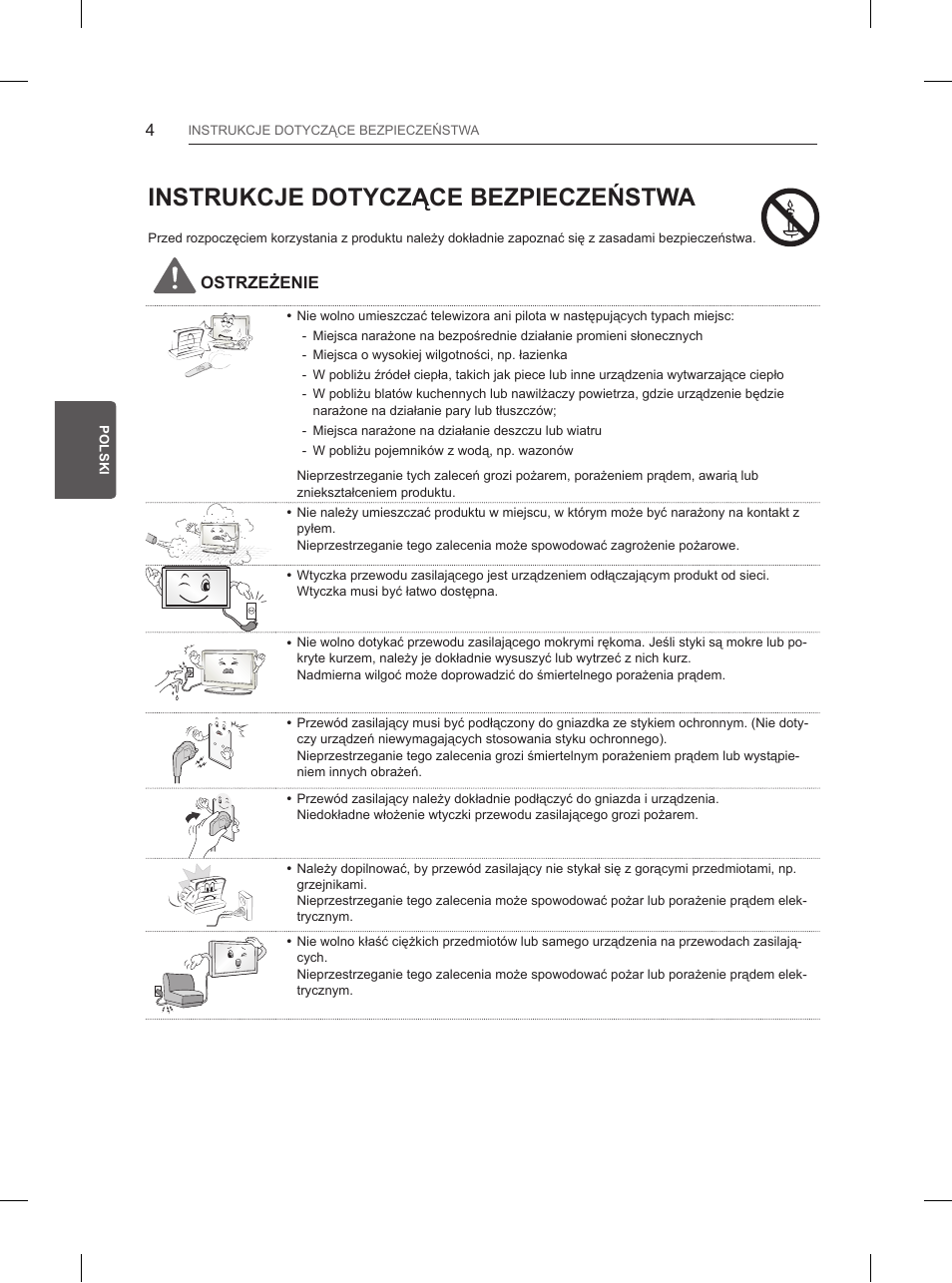 Instrukcje dotyczące bezpieczeństwa | LG 84UB980V User Manual | Page 128 / 332