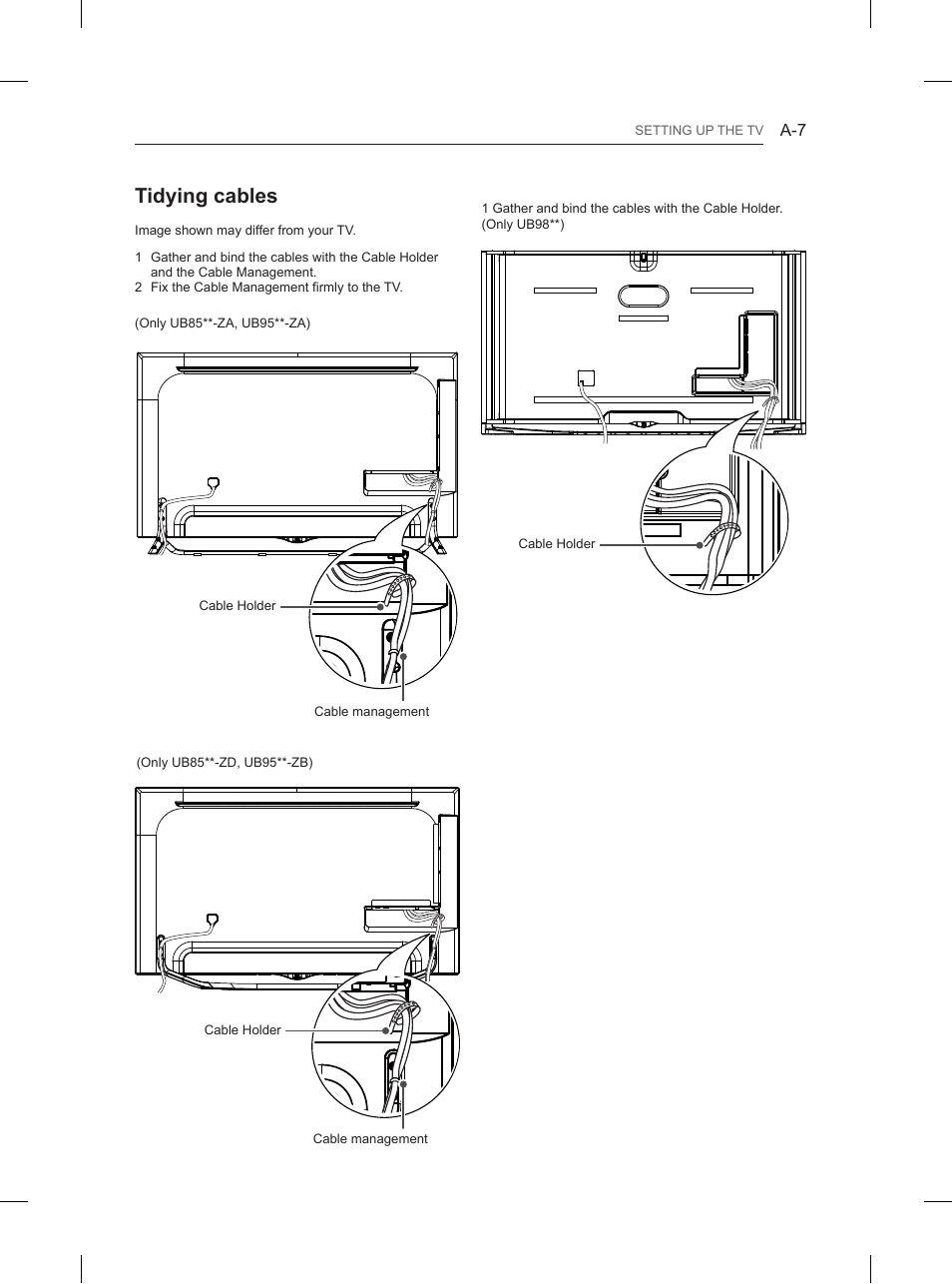 Tidying cables | LG 84UB980V User Manual | Page 7 / 332