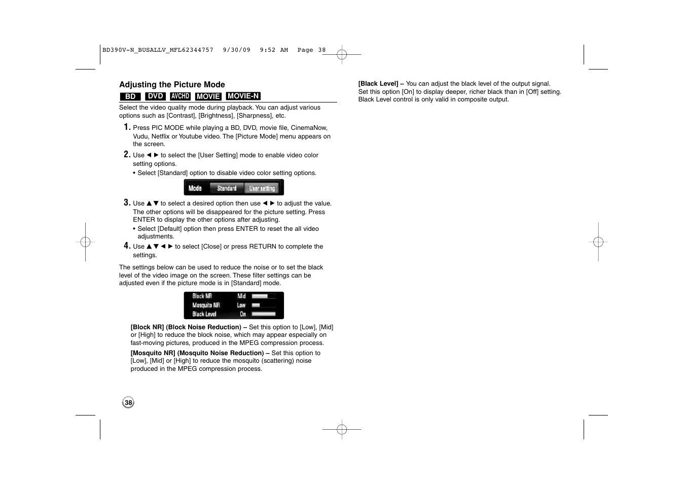 LG BD390 User Manual | Page 38 / 76