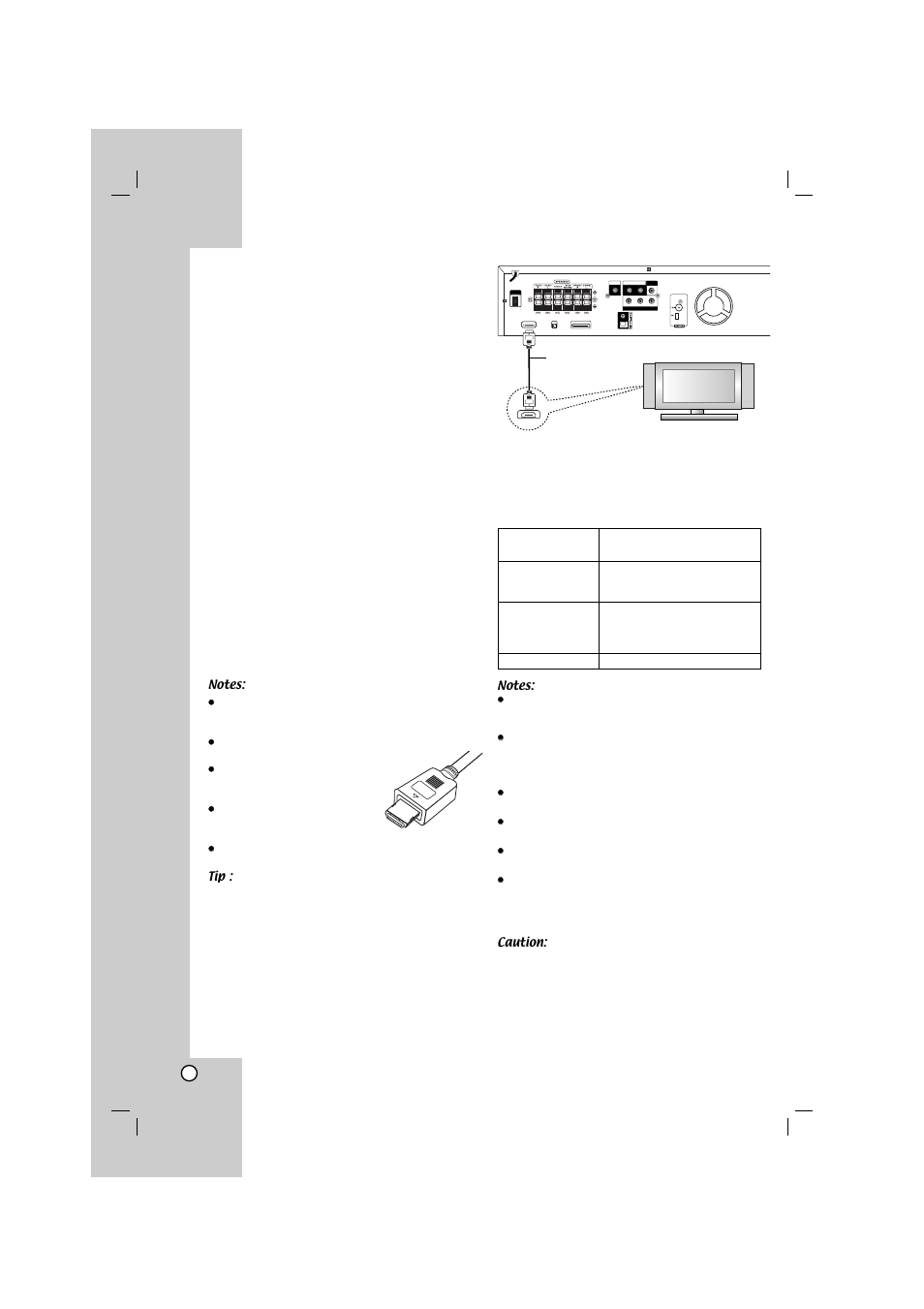 Hdmi connection, Monit monitor or out out | LG LHT764 User Manual | Page 14 / 41