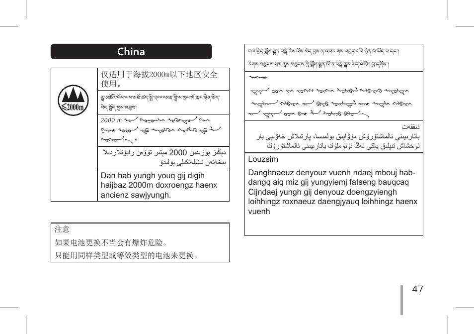 China | LG PD239W User Manual | Page 47 / 56
