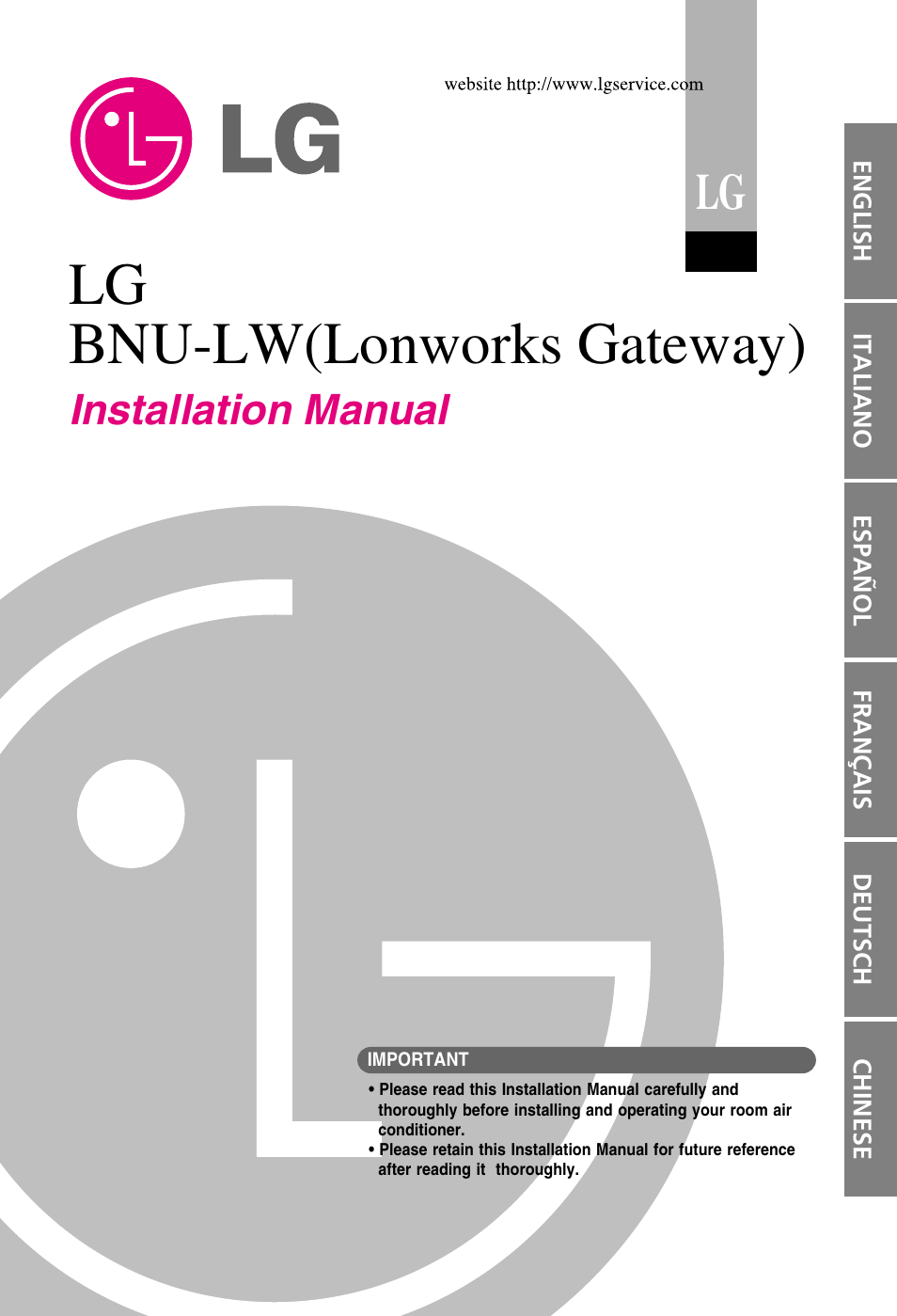 LG PQNFB16A1 User Manual | 169 pages