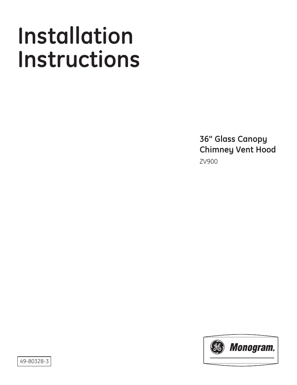 GE ZV900SLSS User Manual | 20 pages