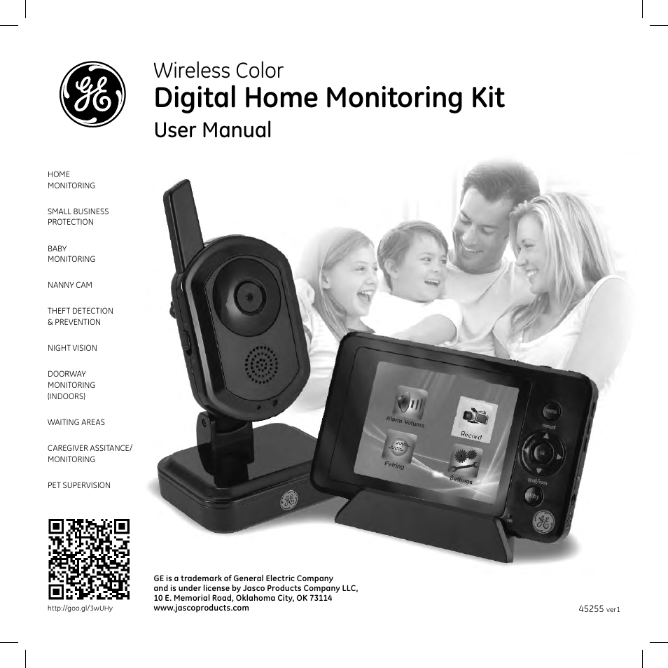GE 45255 Digital Home Monitoring Kit User Manual | 15 pages