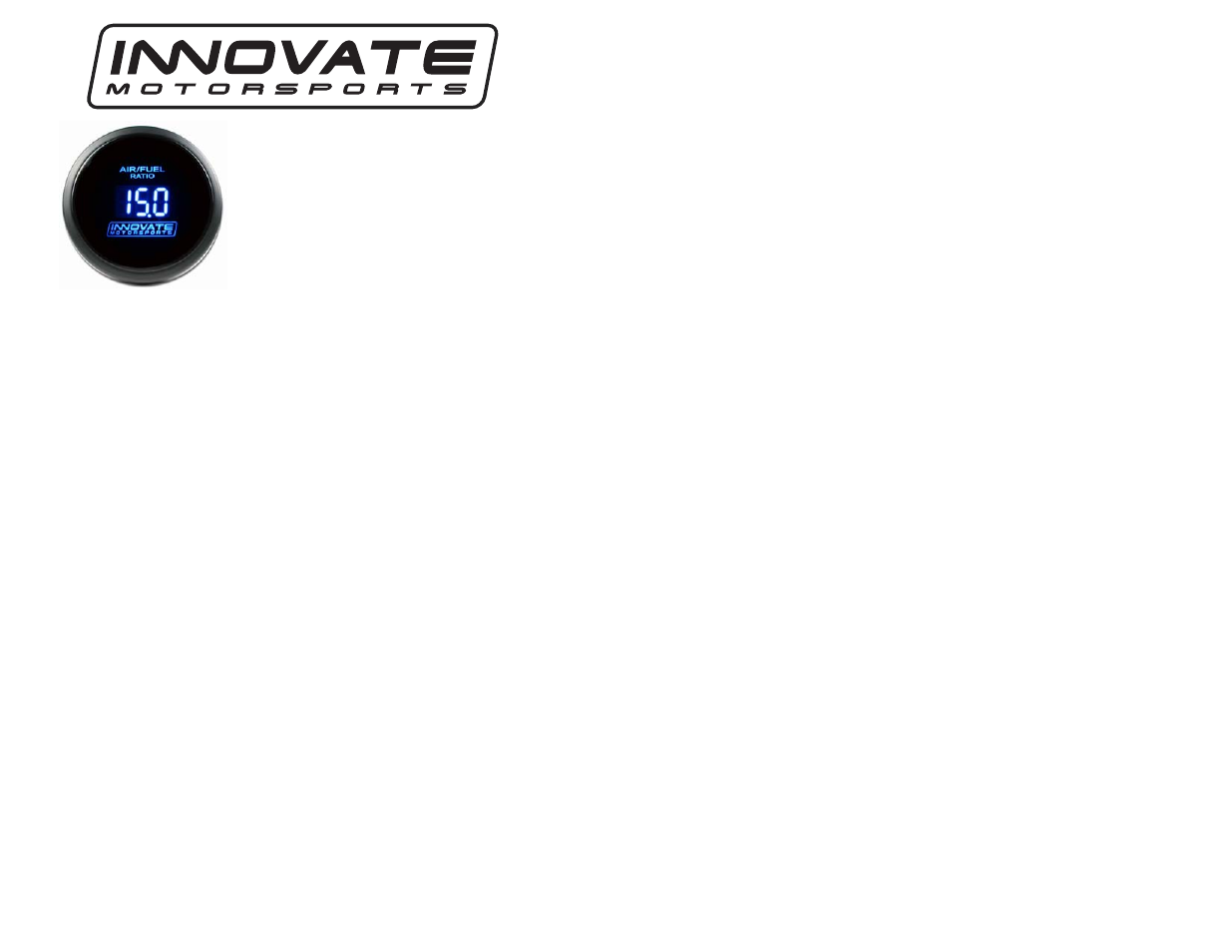 Innovate Motorsports DB Digital Air/Fuel Gauge User Manual | 1 page