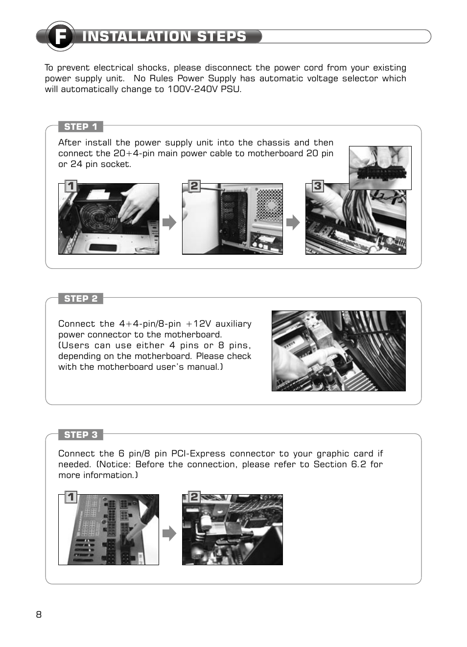 Installation steps | XIGMATEK NRP-HC1001 User Manual | Page 9 / 62