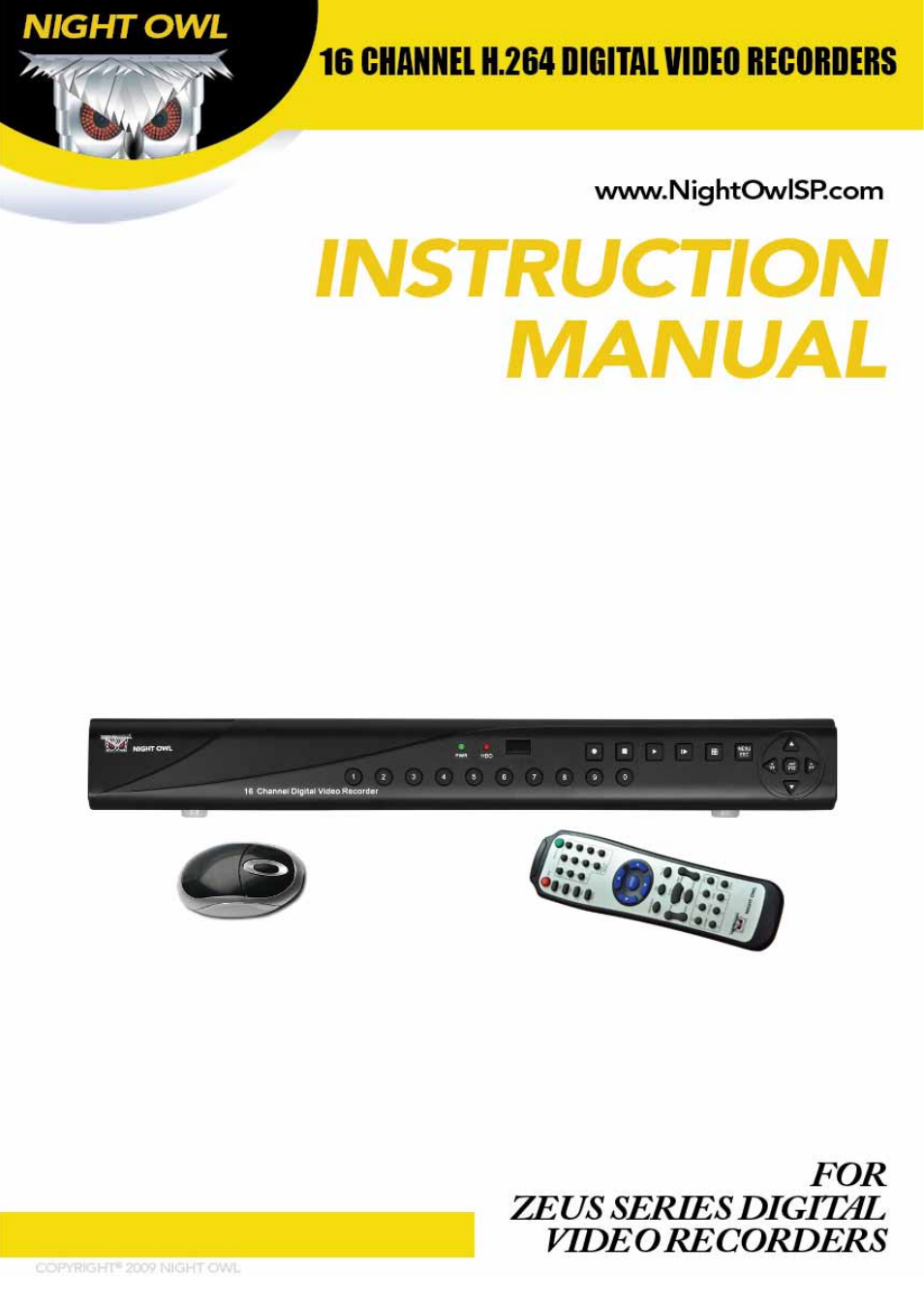 Night Owl Zeus-DVR User Manual | 52 pages