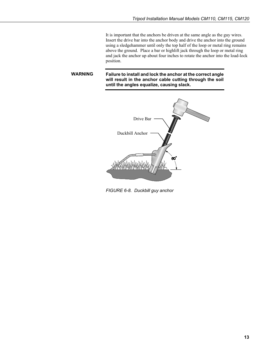 8. duckbill guy anchor | Campbell Scientific CM110, CM115, CM120 Tripod Installation User Manual | Page 21 / 40