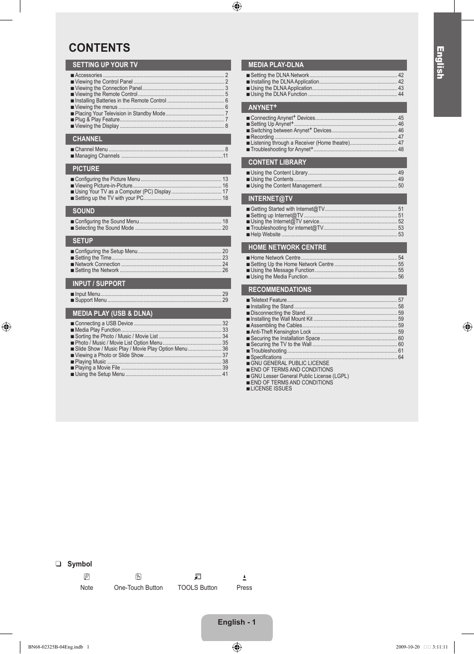 Samsung LE37B650T2W User Manual | Page 3 / 680