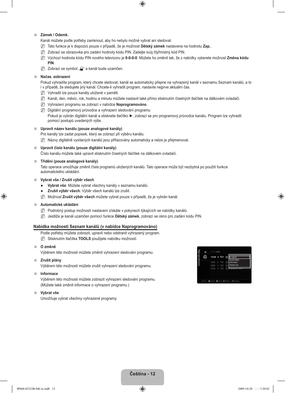 Čeština | Samsung LE37B650T2W User Manual | Page 422 / 680