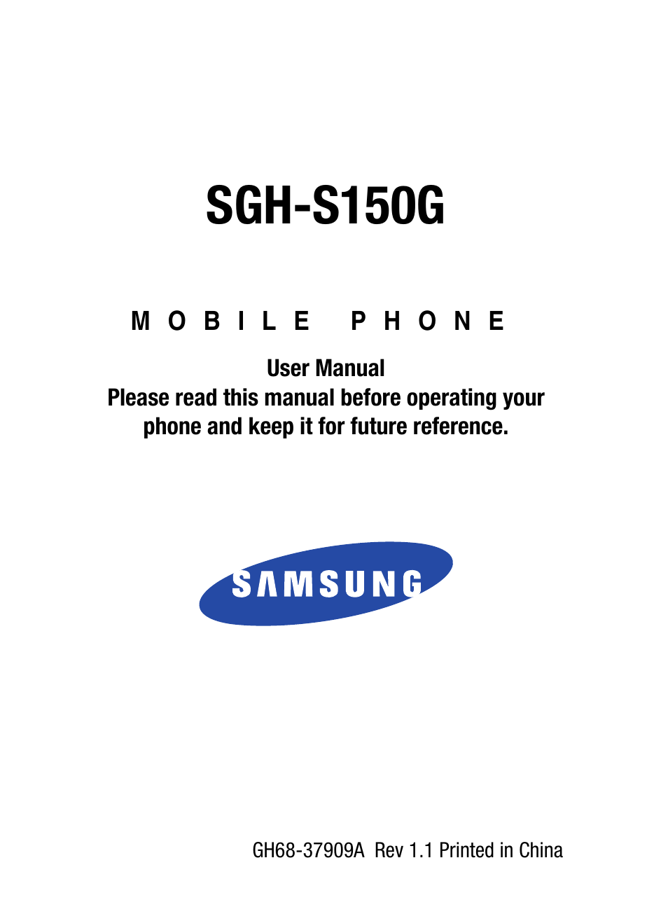 Samsung SGH-S150ZKATFN User Manual | 130 pages
