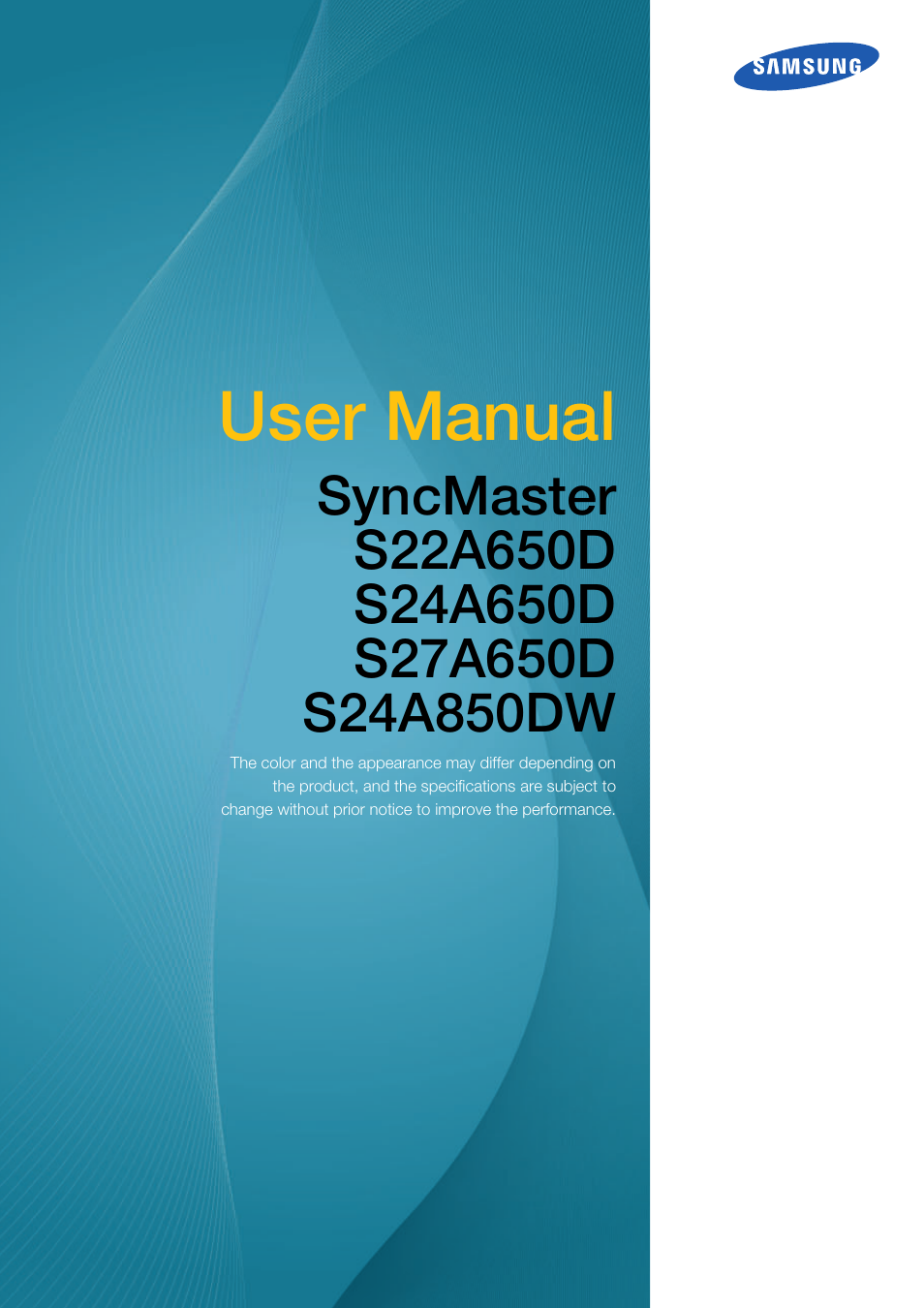 Samsung LS22A650DS-ZA User Manual | 96 pages