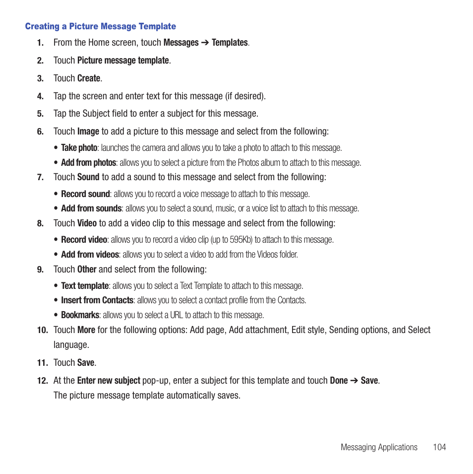 Samsung SGH-T669AAATMB User Manual | Page 107 / 217