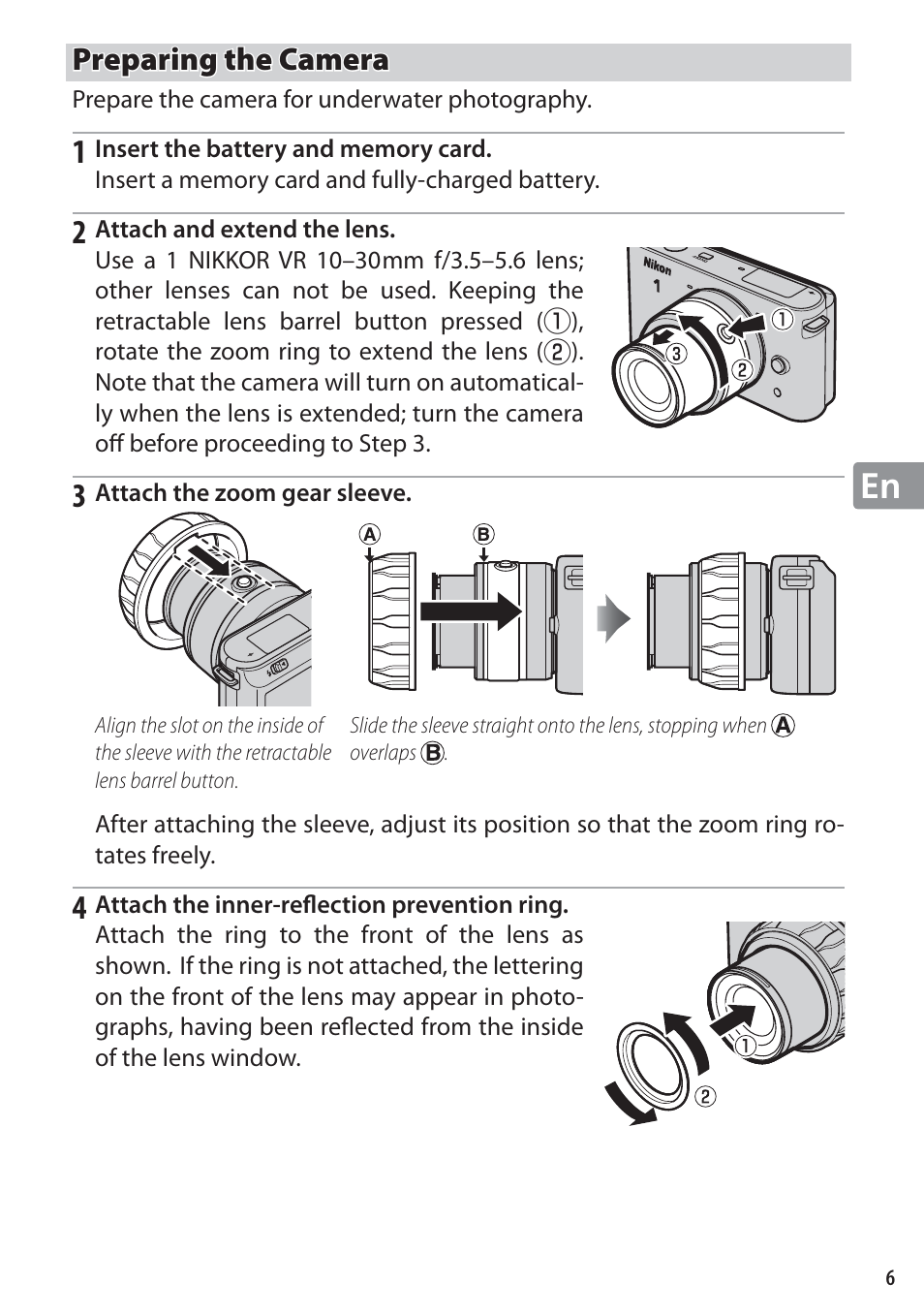 Preparing the camera | Nikon WP-N1 User Manual | Page 41 / 224