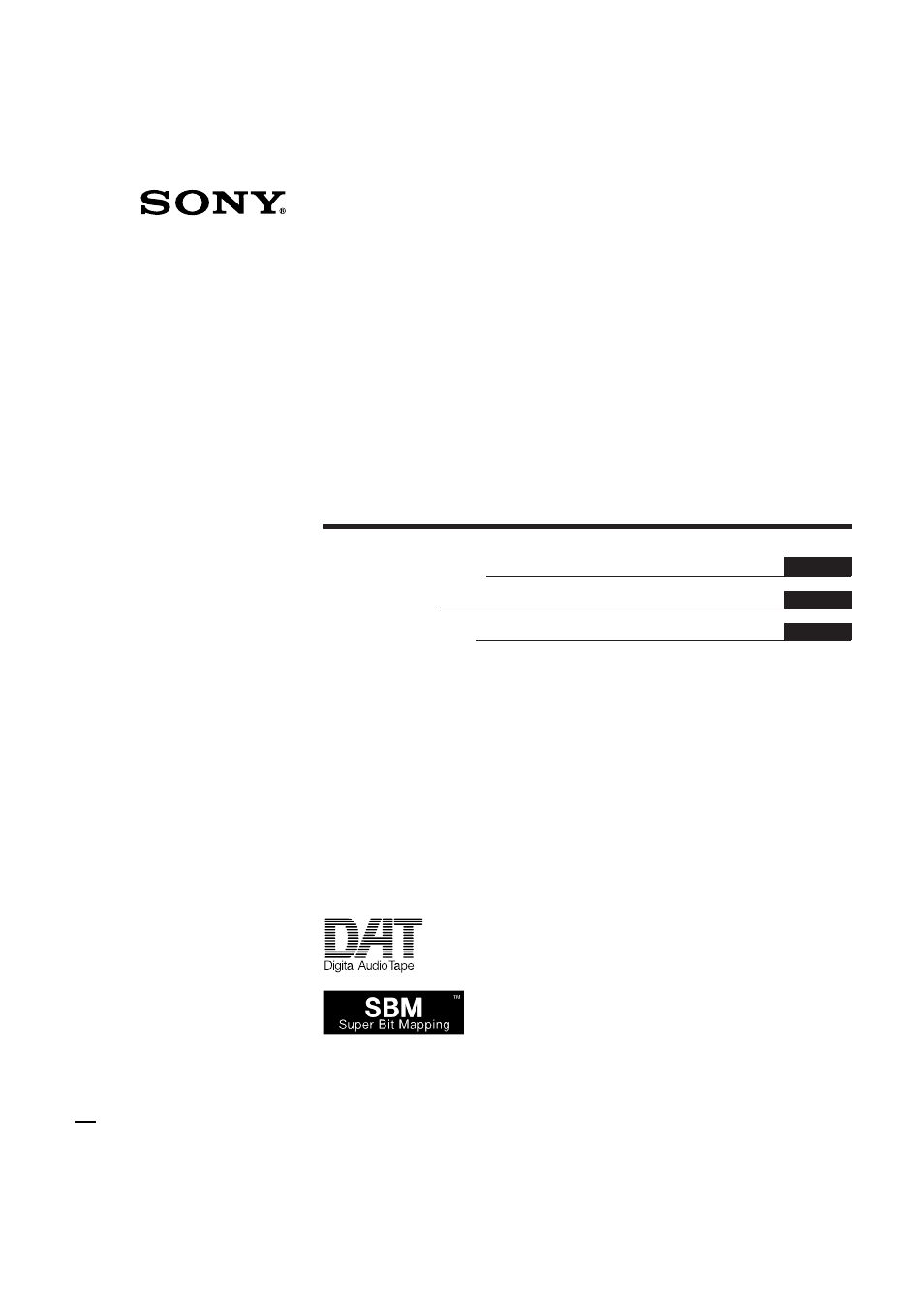 Sony DTC-A6 User Manual | 62 pages