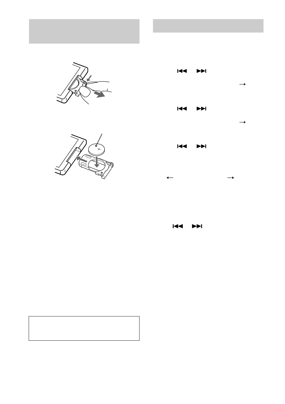 Replacing the battery in the remote, Setting the clock | Sony CMT-L1 User Manual | Page 10 / 84