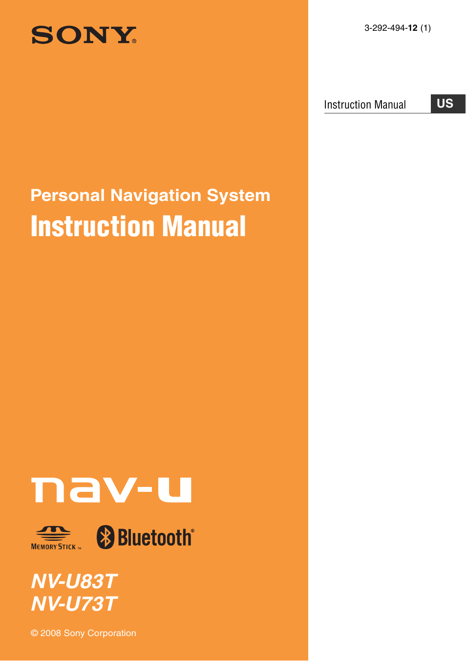 Sony NV-U83T User Manual | 31 pages