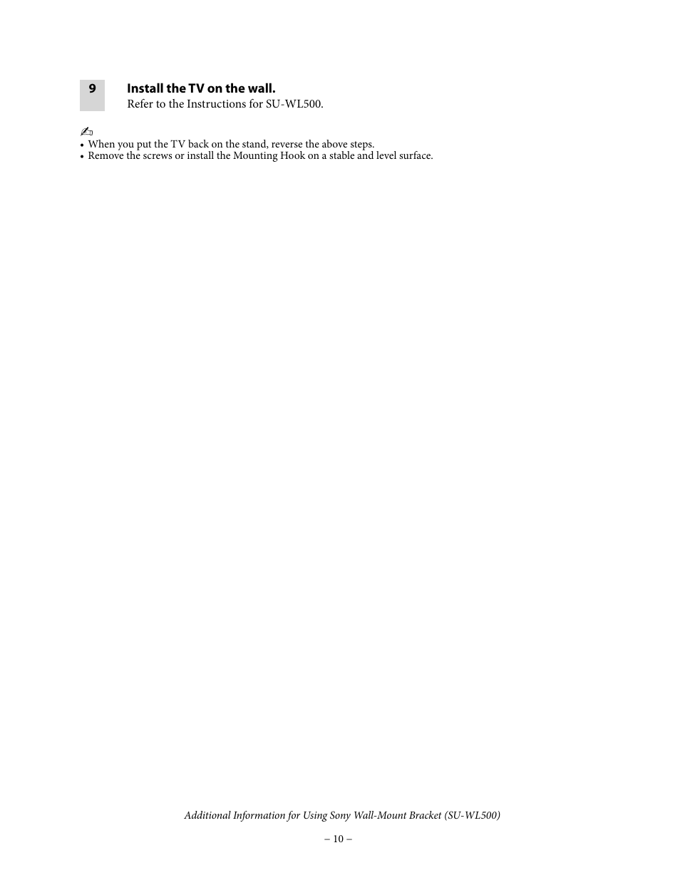 Sony KDL-46EX700 User Manual | Page 10 / 10