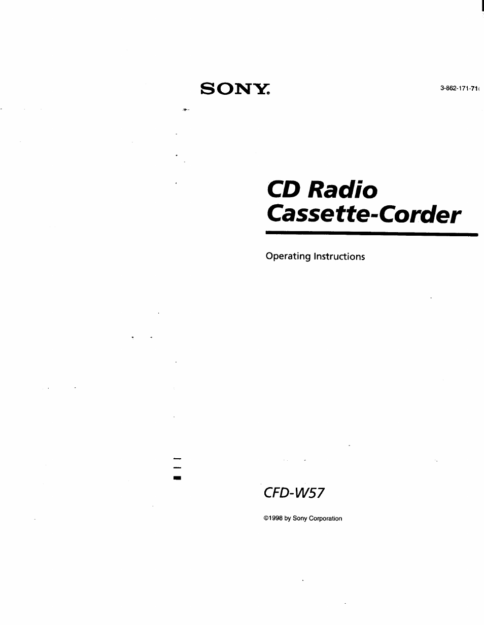 Sony CFD-W57 User Manual | 35 pages