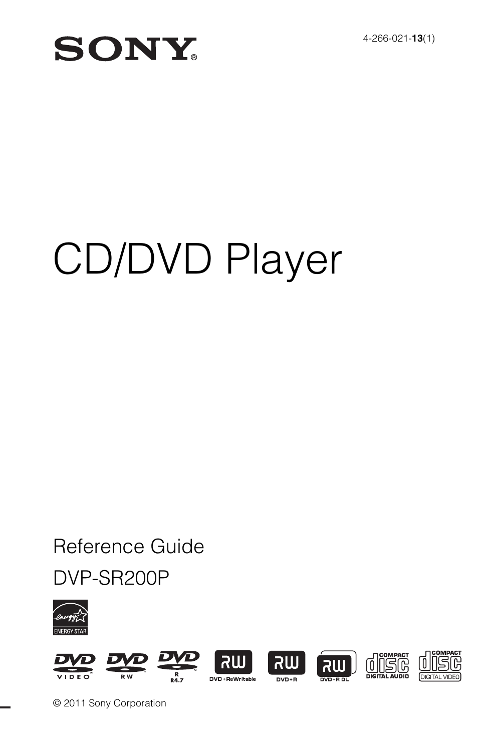 Sony DVP-SR200P User Manual | 12 pages