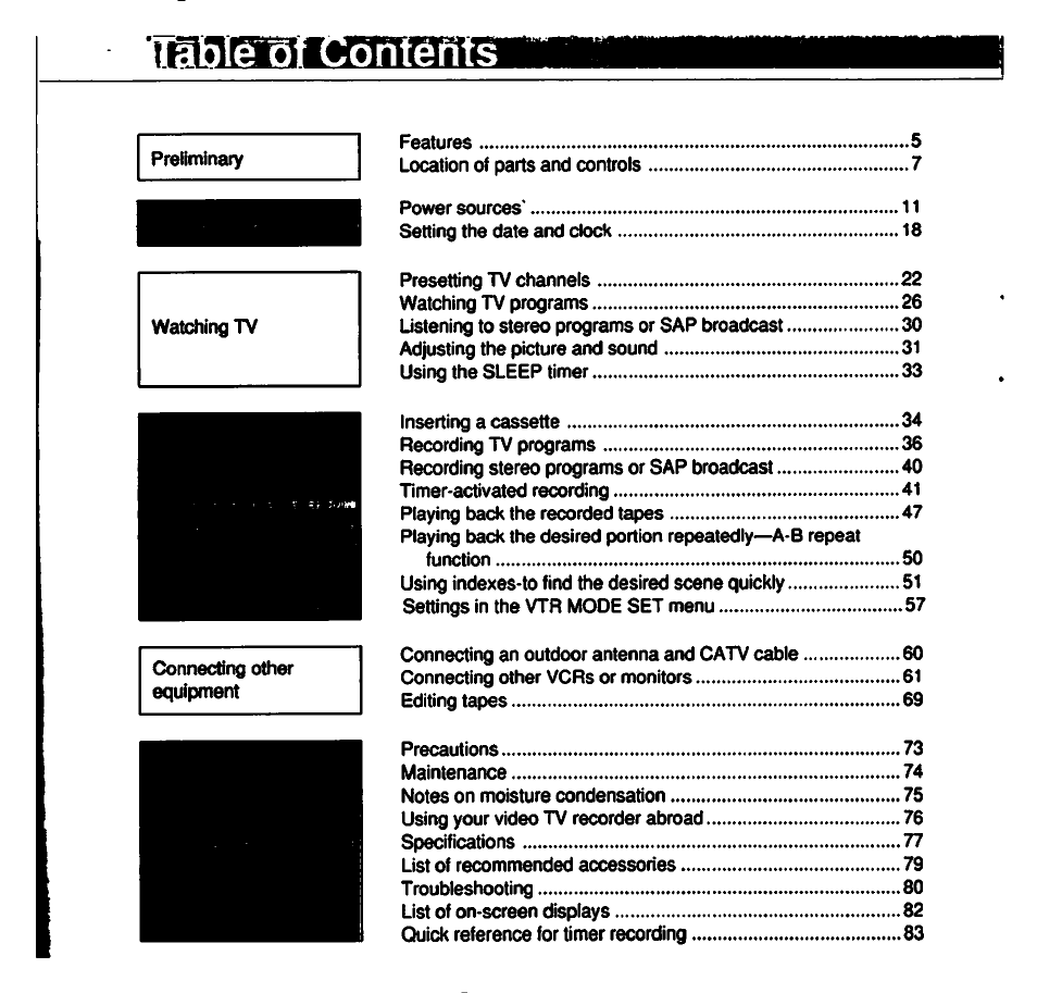 Raamiihiebiij | Sony GV-500 User Manual | Page 4 / 84