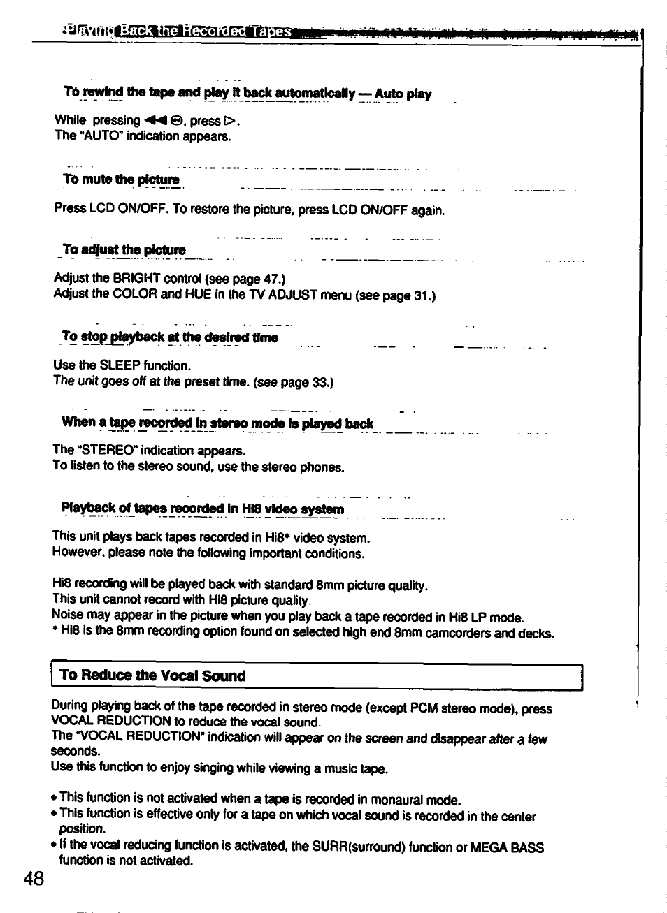 Sony GV-500 User Manual | Page 48 / 84