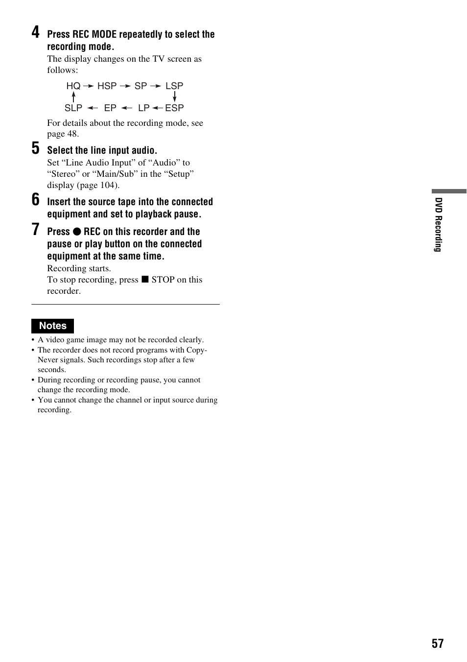 Sony RDR-VX521 User Manual | Page 57 / 132