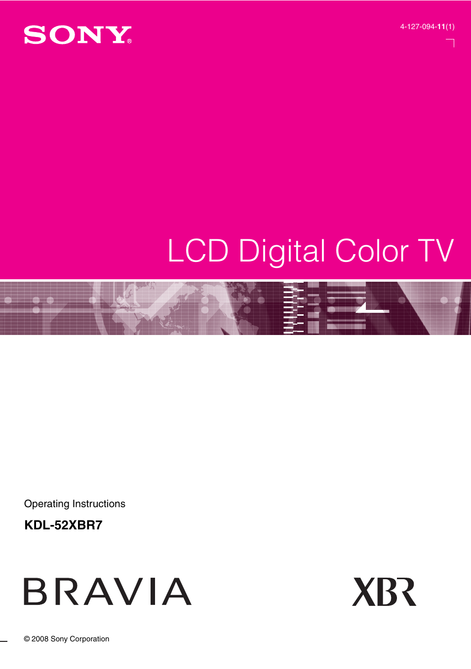 Sony KDL-52XBR7 User Manual | 60 pages