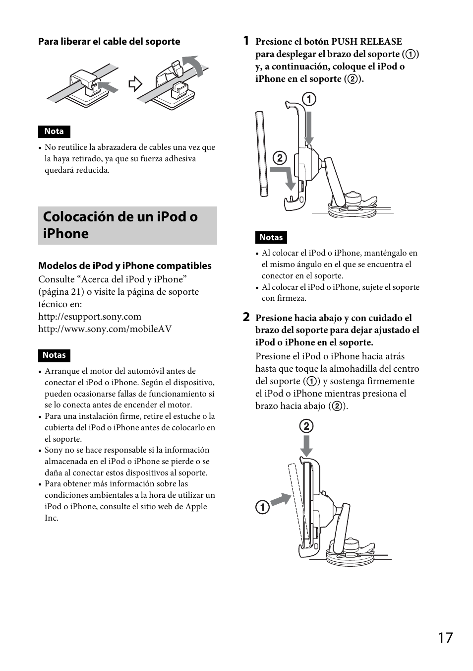 Colocación de un ipod o iphone | Sony XDP-PK1000 User Manual | Page 41 / 52