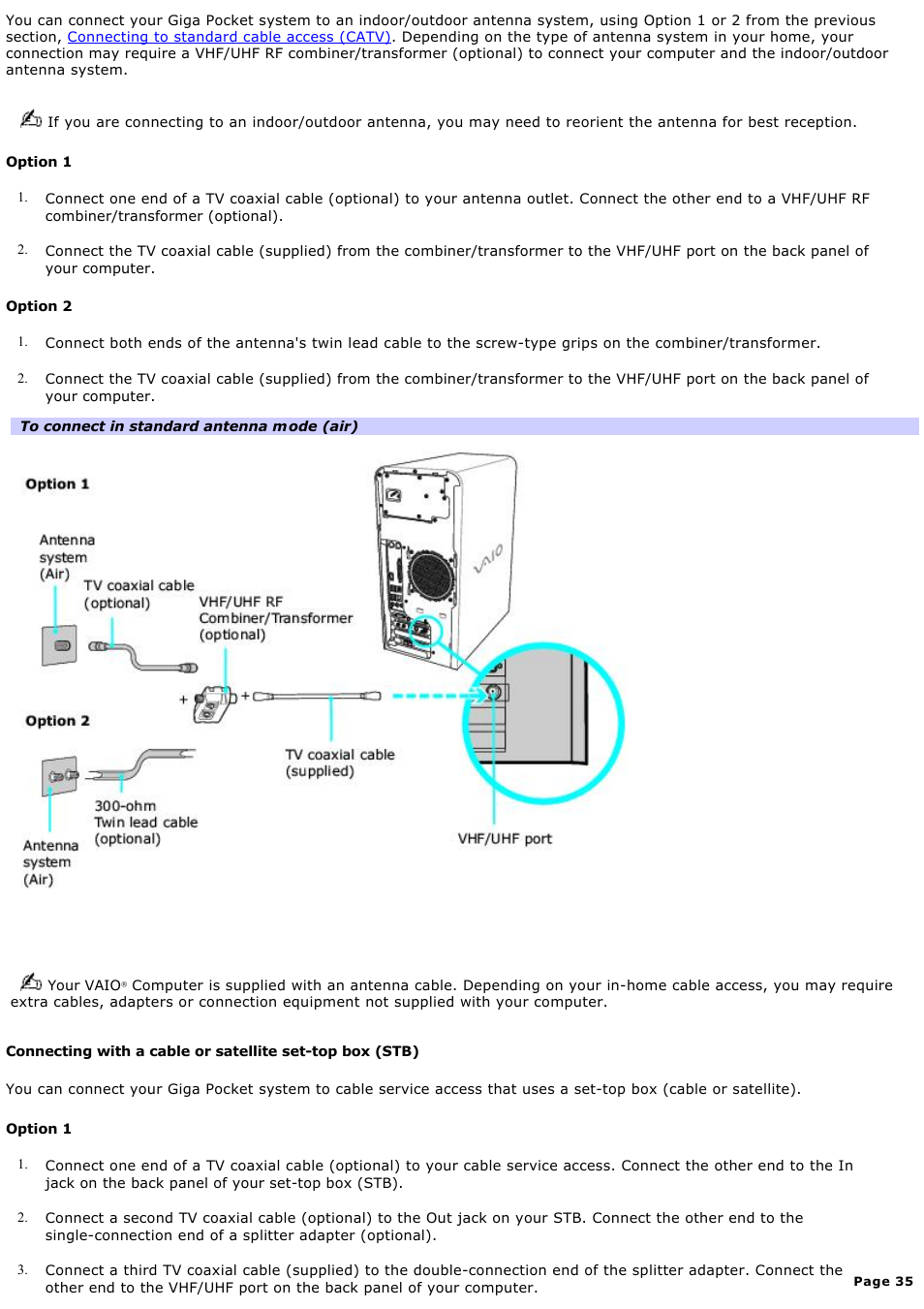 Sony PCV-RS411 User Manual | Page 35 / 146