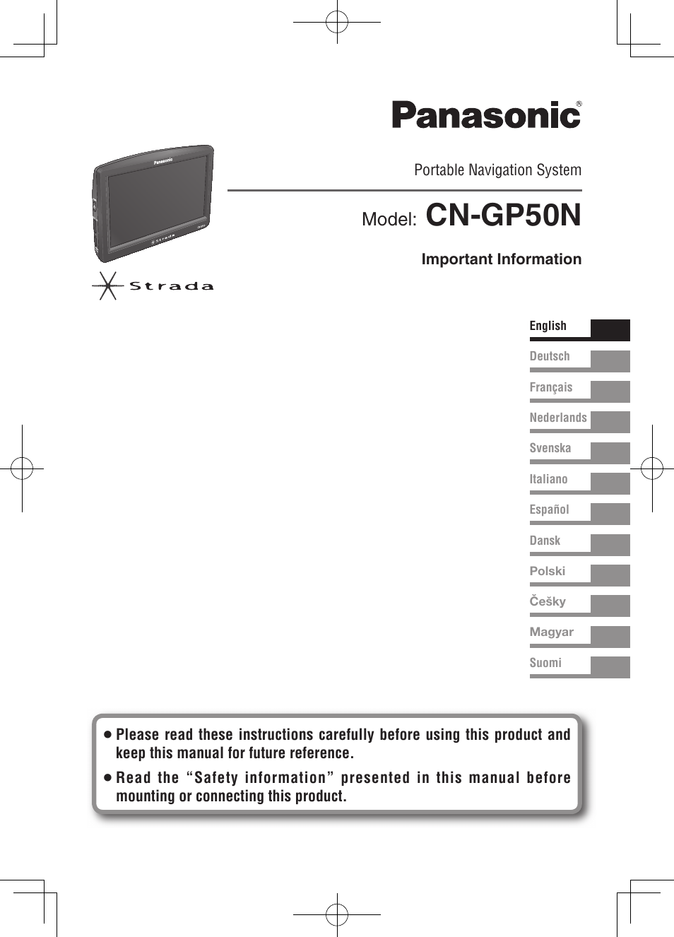 Panasonic CNGP50N User Manual | 336 pages