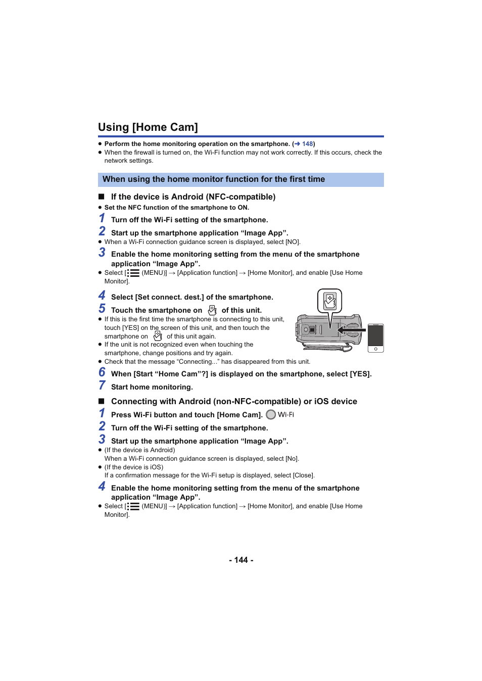 Using [home cam | Panasonic HC-W850K User Manual | Page 144 / 220