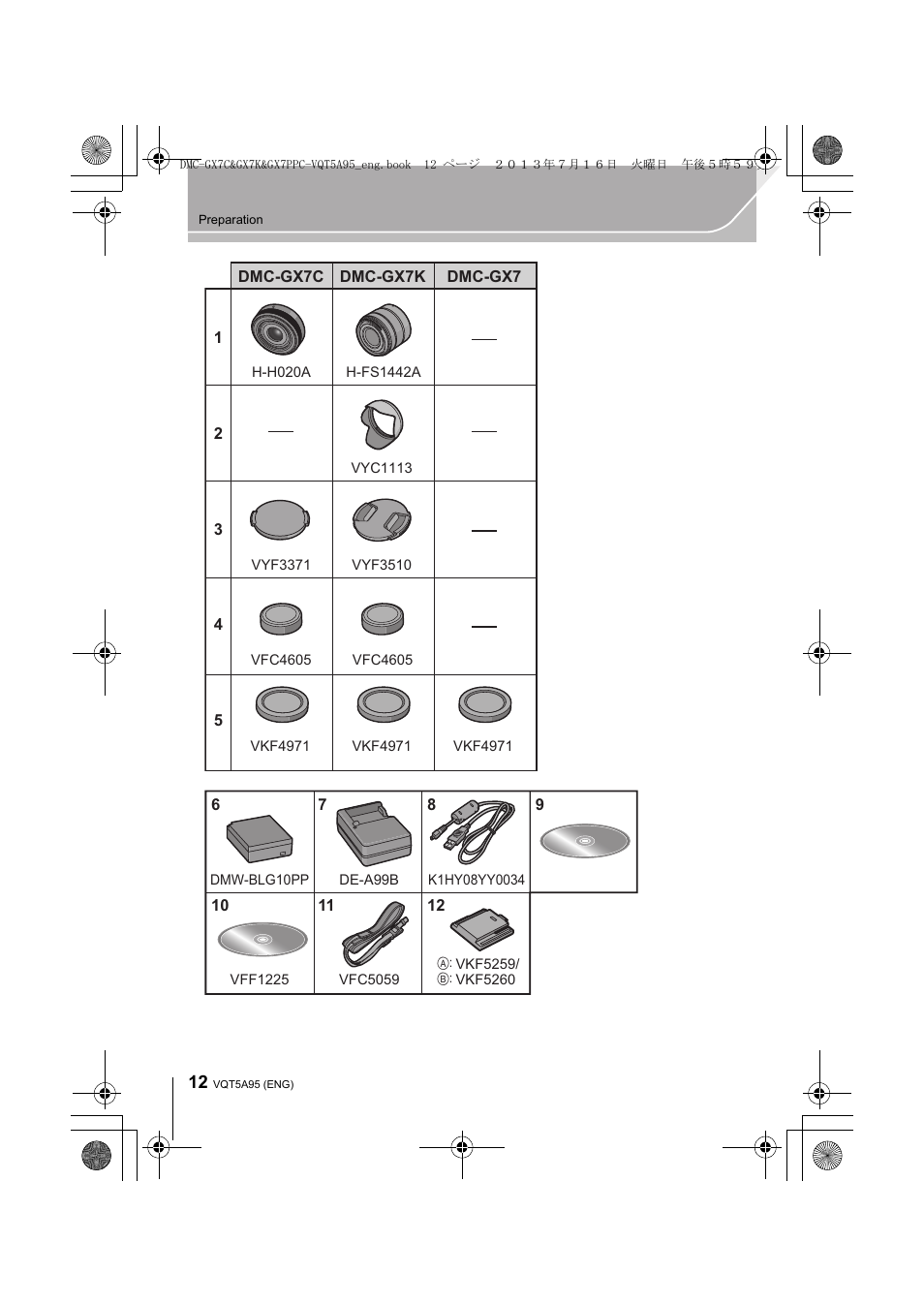 Panasonic DMC-GX7SBODY User Manual | Page 12 / 104