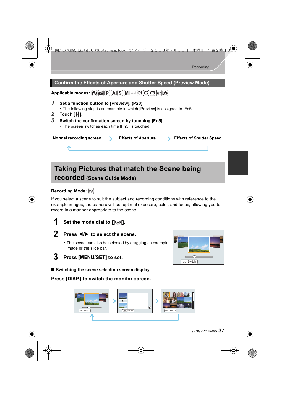 Panasonic DMC-GX7SBODY User Manual | Page 37 / 104