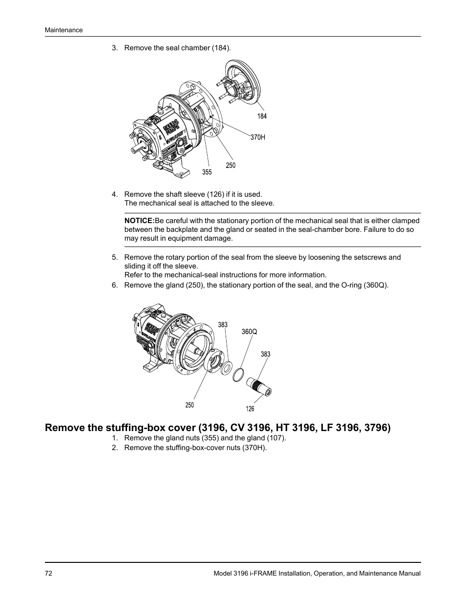 Goulds Pumps 3196 i-FRAME - IOM User Manual | Page 74 / 152
