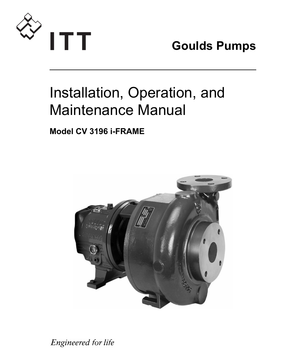 Goulds Pumps CV 3196 i-FRAME - IOM User Manual | 152 pages